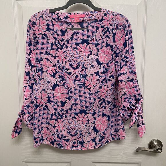 Lilly Pulitzer Langston Top Love You Bunches Pineapple Hearts XXS - Picture 2 of 5